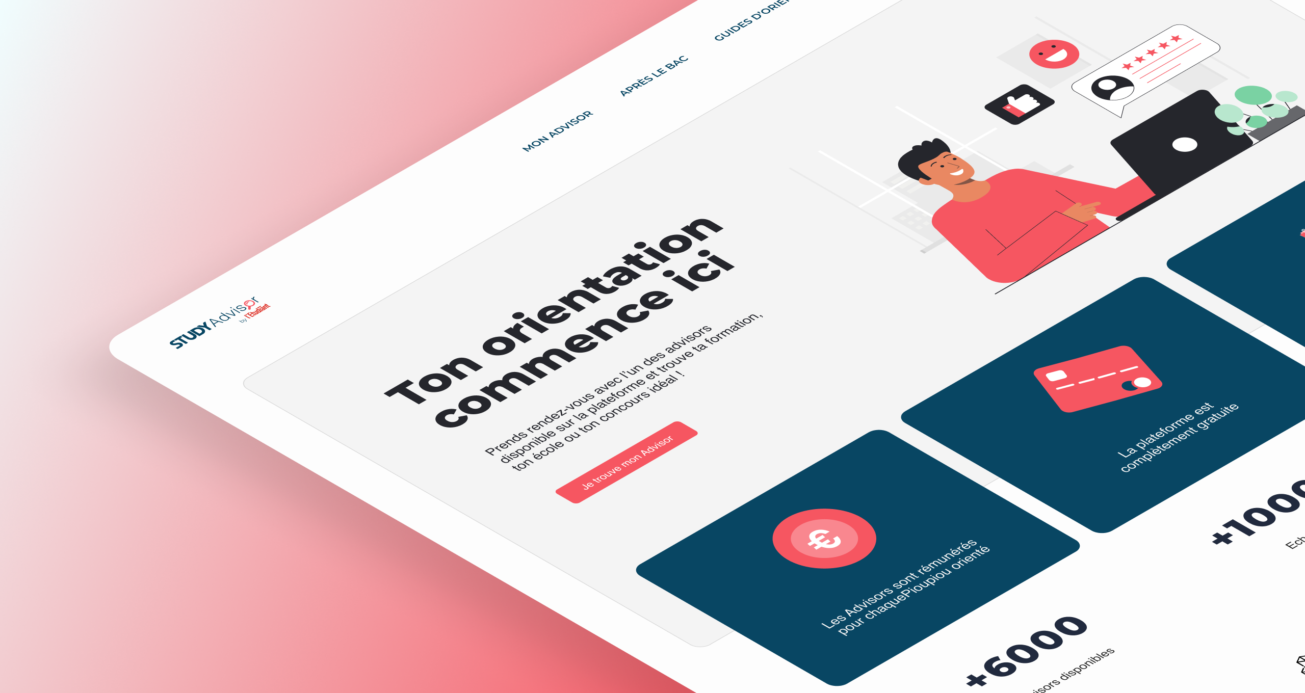 Nouvelle homepage Study Advisor