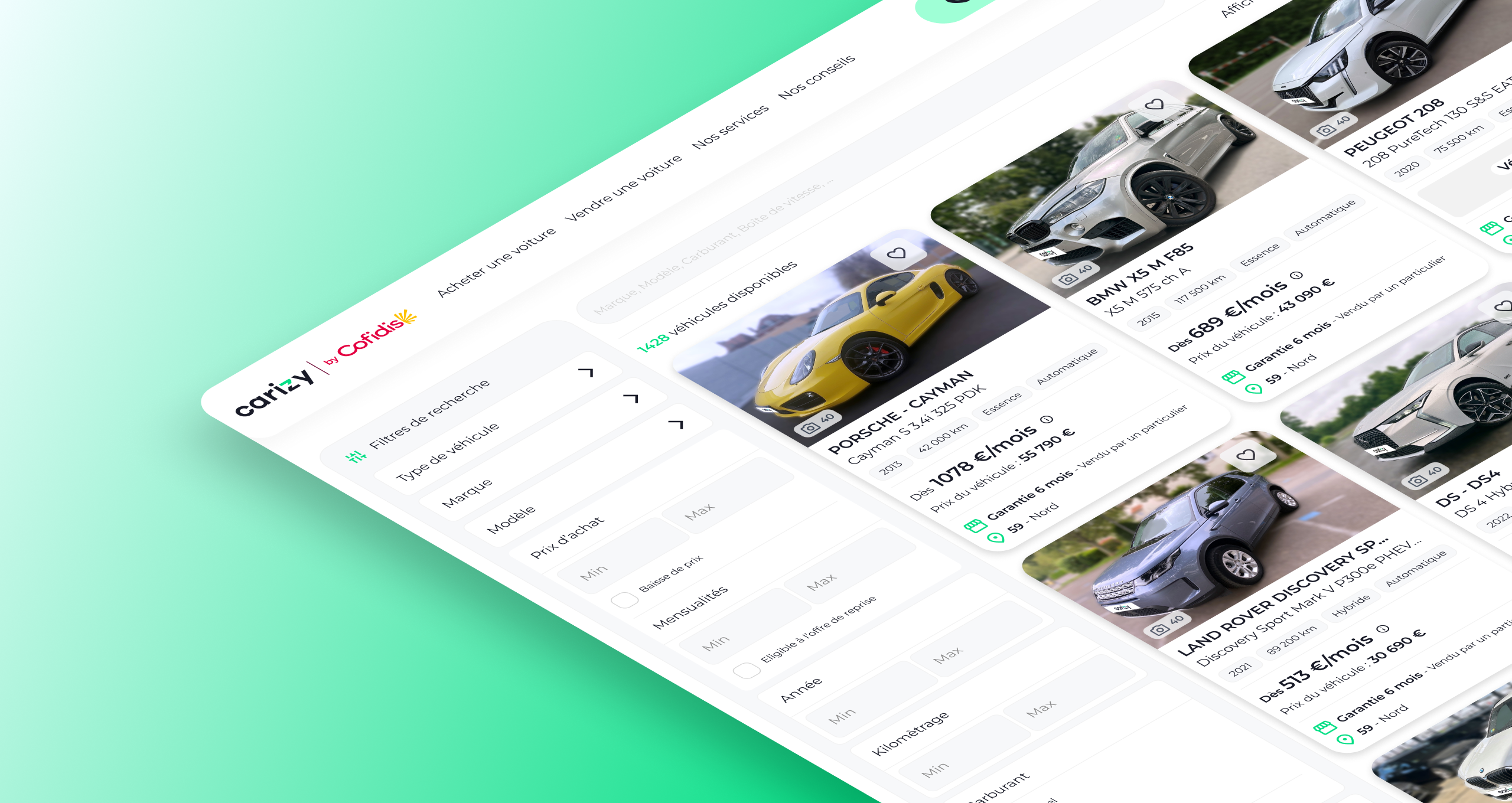 Nouvelle page listing Carizy