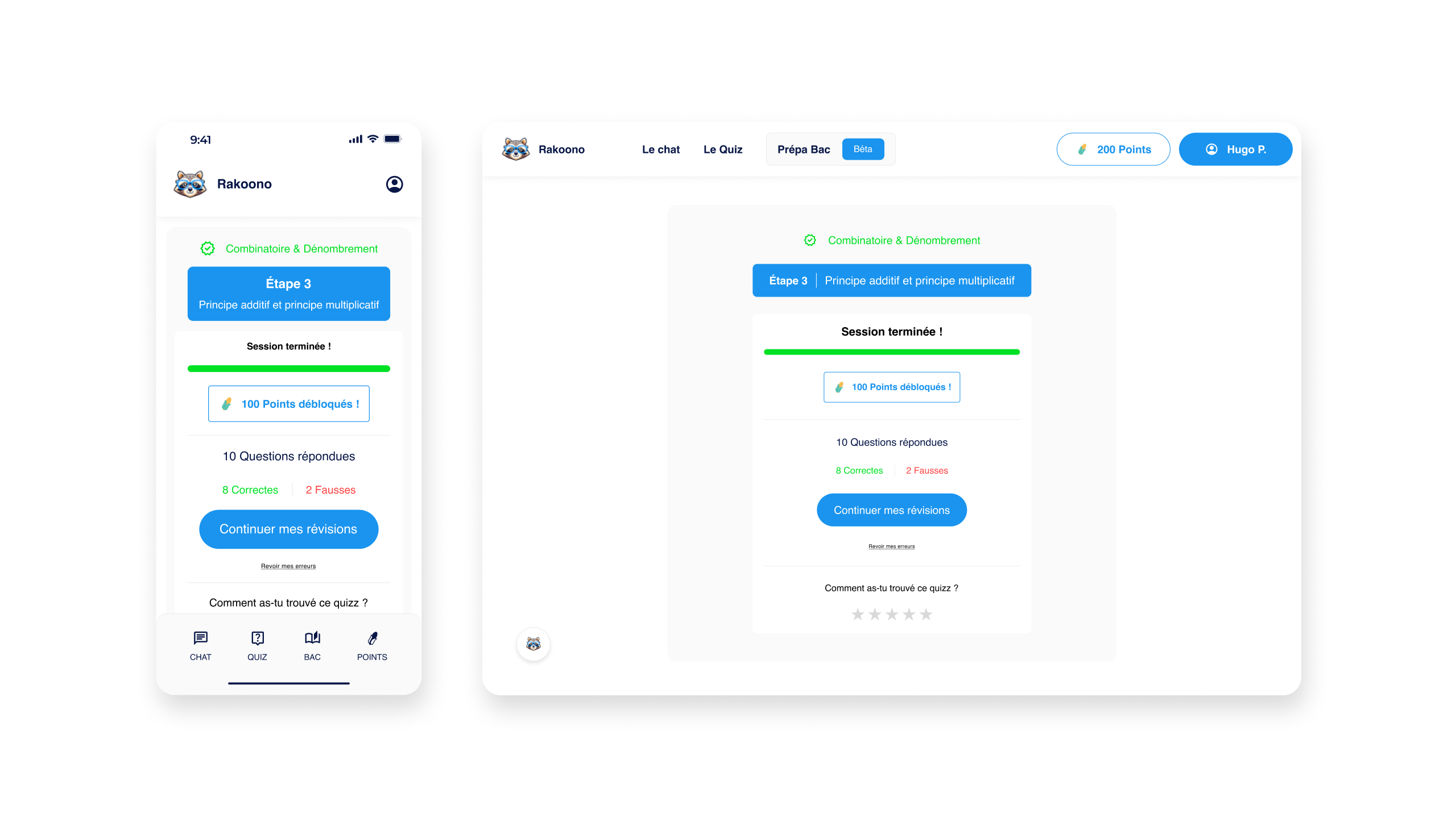 Rakoono — version mobile